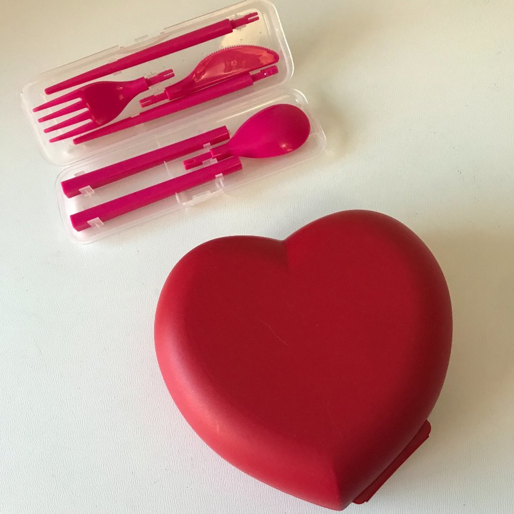 TUPPERWARE Heart Container SISTEMA Cutlery To Go